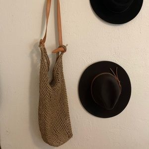 Mexico Chiapas Maguey Woven Fiber Leather Beach Bag Purse